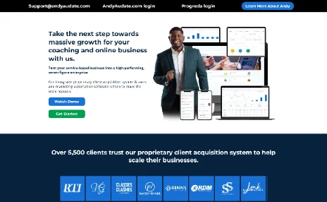 Funnel page before the rebuild