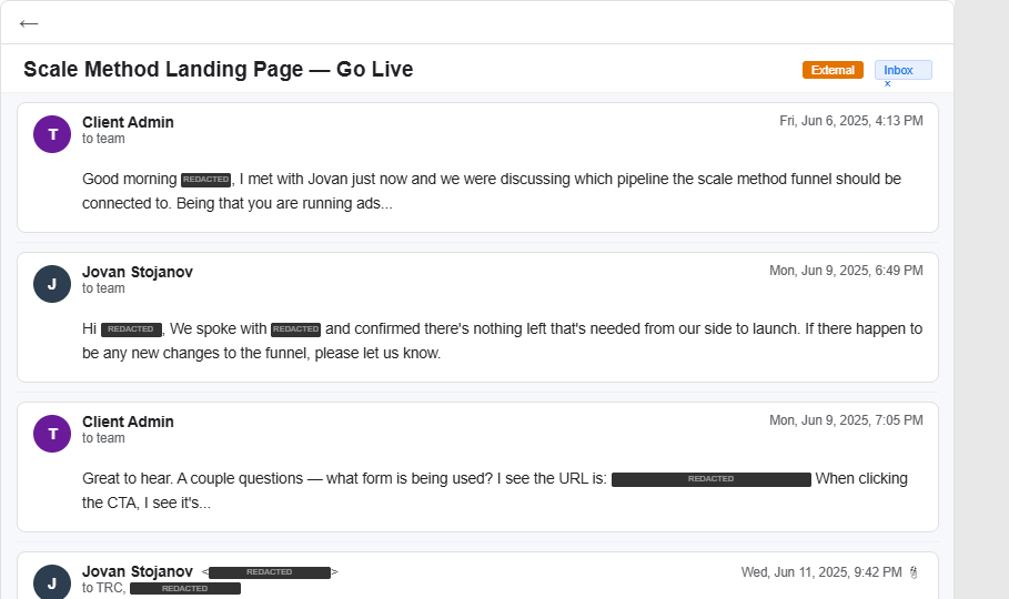 Multi-party go-live fully coordinated